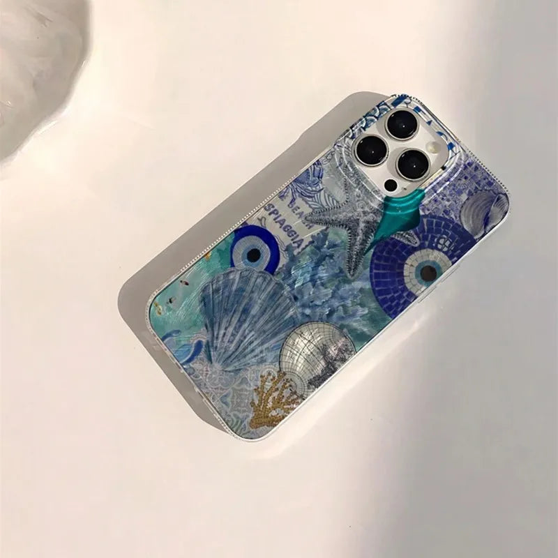 Evil Eye Butterfly Case for iPhone 17 16 15 14 13 12 11 Pro Max Plus 16e
