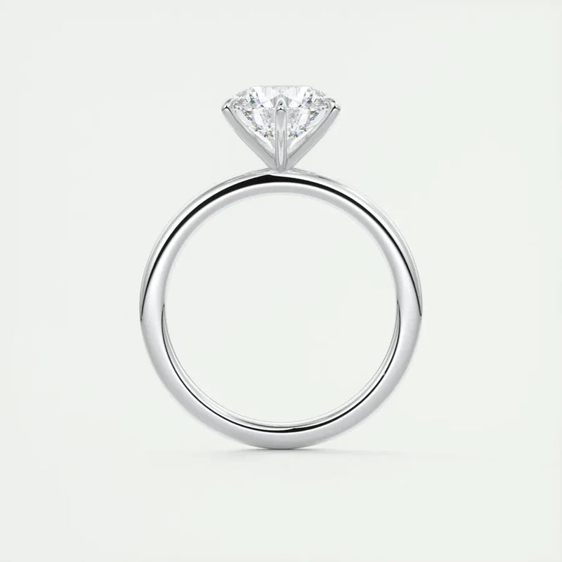 Round D Moissanite 925 Sterling Silver Ring Wedding Engagement Finger Rings