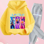 Toddler Girls Kpop Demon Hunters Fashion Hoodie & Sweatshirt Set Kids Suit