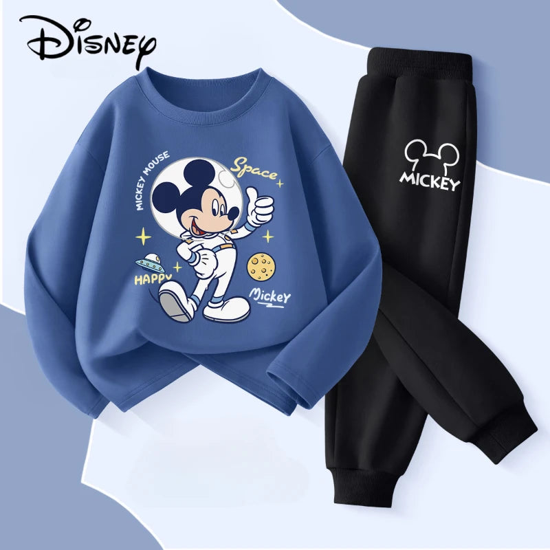 Disney Mickey Mouse Boys Spring Autumn Hoodie and Joggers 2-Piece Set