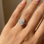 925 Sterling Silver Fashion Classic Marquise Zircon Ring Engagement Wedding Luxury Hot Sales