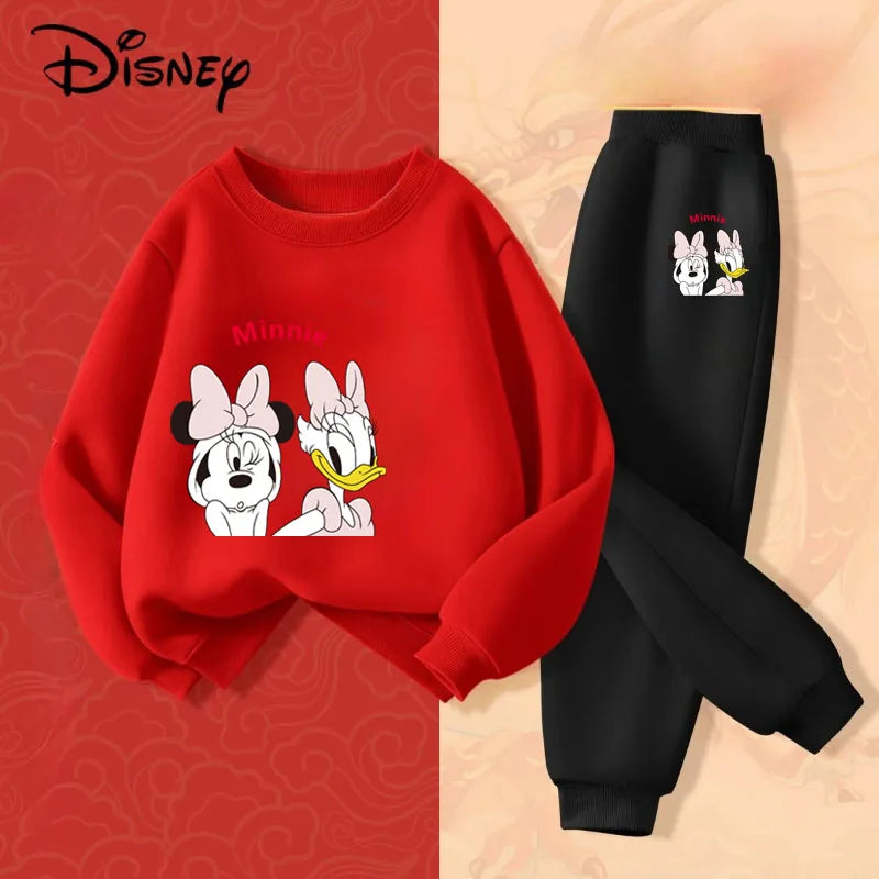 Disney Minnie and Daisy Girls Sweatshirt and Joggers 2-Piece Thin Tracksuit