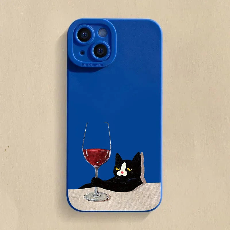 Cute Beer Cat Soft Case for Xiaomi Mi 15 14T 13T Pro Poco F6 F5 X5