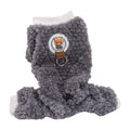 Warm Dog Pajamas Plush Onesie Small Dog Jumpsuit with Belly Warmer Winter