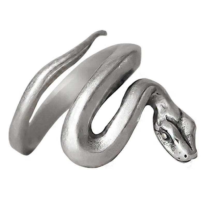 925 Sterling Silver Snake Frosted Adjustable Ring Engagement Jewellery Accessory Wholesale