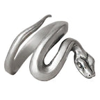 925 Sterling Silver Snake Frosted Adjustable Ring Engagement Jewellery Accessory Wholesale