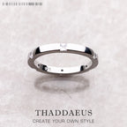 925 Sterling Silver Ring with Stones Trendy Fine Jewellery Women Christmas Gift