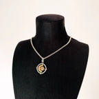 Star & Moon Golden Pendant Necklace 925 Sterling Silver Lucky Jewellery Gift