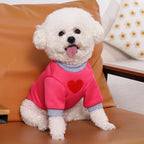 Winter Warm Small Dog Clothes Hoodie Cute Love Medium Cat Sweater for Taddy Yorkshire Thickened Cute Puppy Clothes Accessories