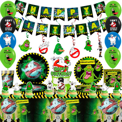 73pc Ghostbusters Birthday Party Supplies Banner Cake Topper - Ship from UK