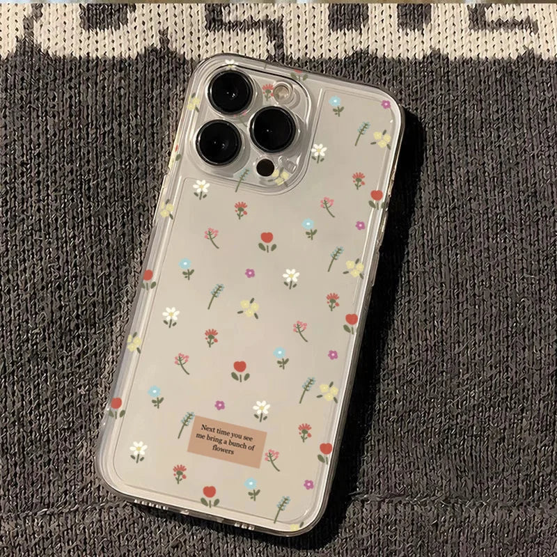 Small Cherry & Flower Case for Xiaomi Redmi Note 14 13 Pro Plus 12S 13C 14C