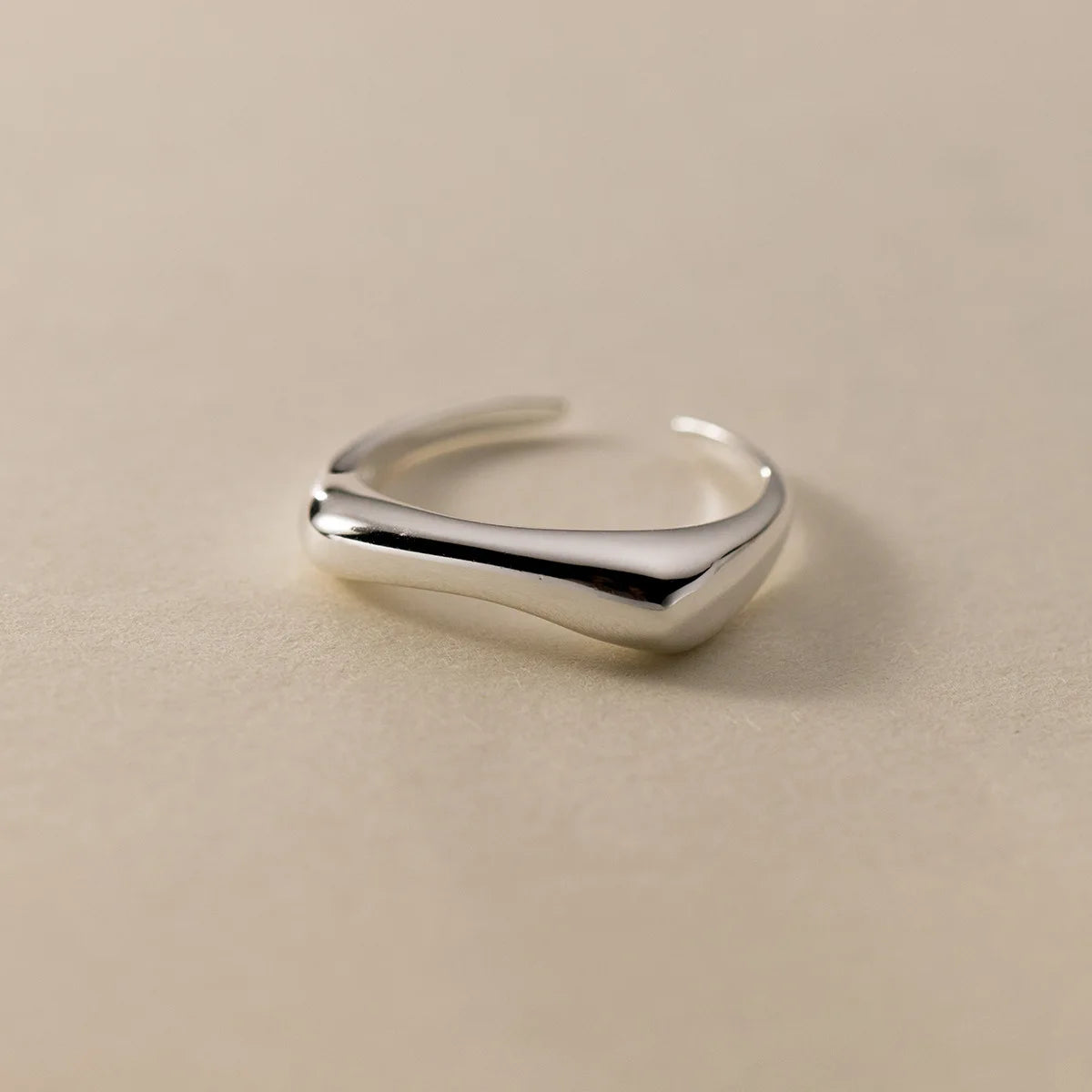 925 Sterling Silver Geometry Arc-Shaped Open Rings For Women Engagement High Quality Jewelry Accessories Wholesale Jewellery