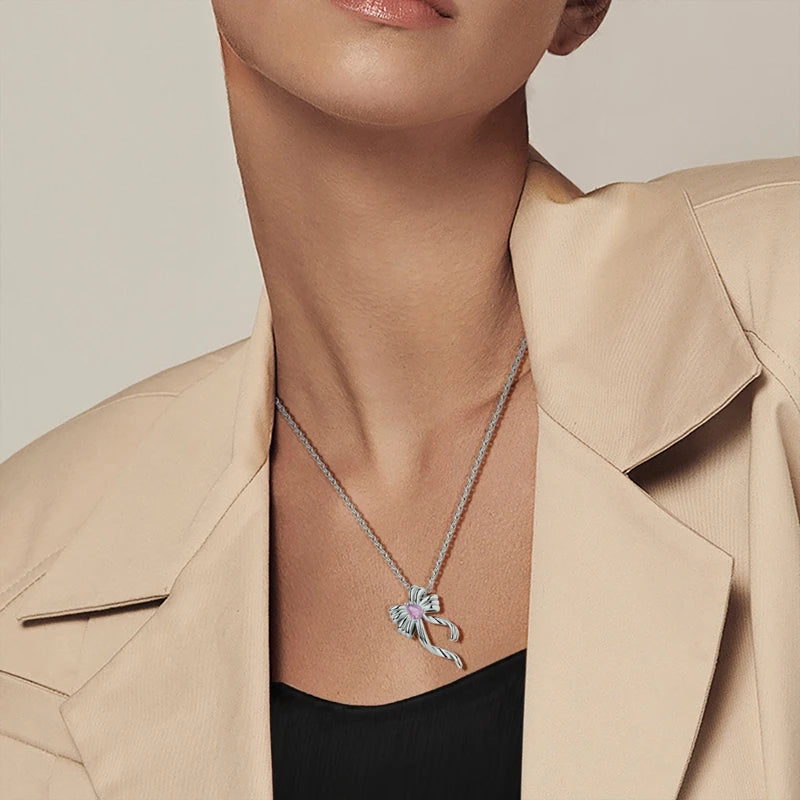 925 Sterling Silver Luminous Firefly Heart Shaped Zircon Pendant Necklace For Women Fashion Anniversary Birthday Jewelry Gifts