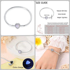 925 Silver 17-20CM Heart Pave Zirconia Original Bracelets Infinity Bracelet Fit DIY Charms Bead Birthday Jewelry Gifts Hot Sale