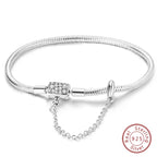 925 Sterling Silver Forever Love Peach Heart Bracelets Star Moon Airplane Earth Bracelets For Women Fit DIY Charms Party Jewelry