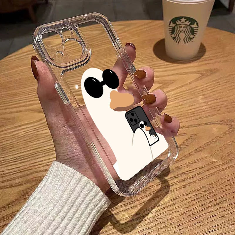 Cute Duck Case for Samsung Galaxy A15 A35 A55 A52 S24 S23 Ultra S22 S21 FE