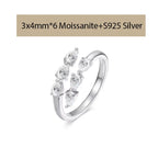 Full Moissanite Diamond Wedding Ring 18K White Gold Plated 925 Silver Band