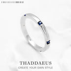 925 Sterling Silver Ring with Stones Trendy Fine Jewellery Women Christmas Gift