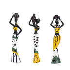3pcs/set Black Woman Figurines 19cm Resin Figure African Sculptures Best Friends Gift