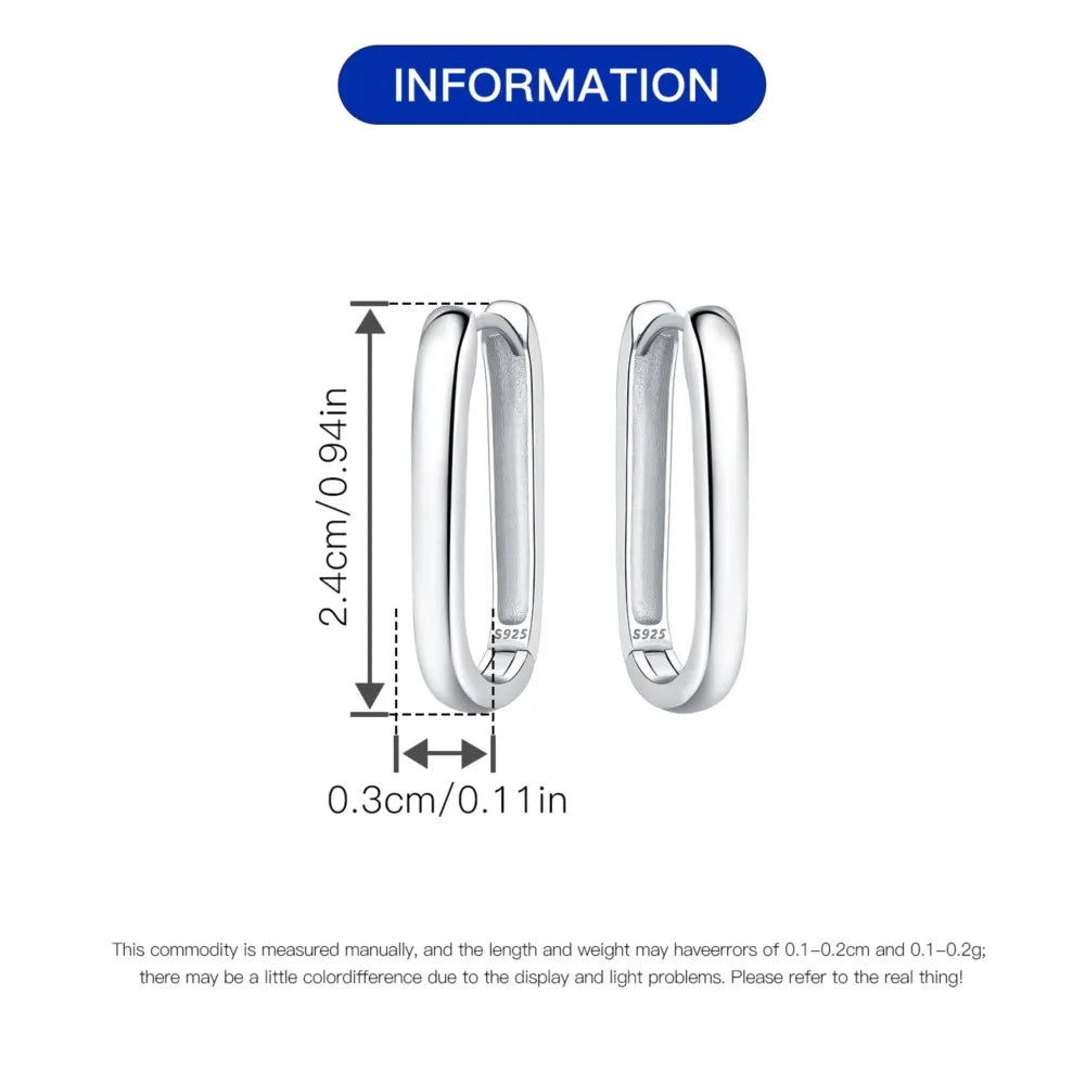 925 Sterling Silver Simple Versatile Hoop Earrings Fine Birthday Jewellery