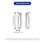 925 Sterling Silver Simple Versatile Hoop Earrings Fine Birthday Jewellery