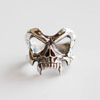 925 Sterling Silver Skeleton Head Gothic Adjustable Rings For Women Jewelry Wholesale  Accessories Jewellery Argent 925
