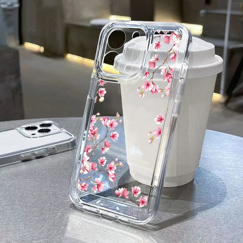 Wildflower Graphic Clear Case for Redmi Note 13 12 Pro Plus 12S 11S 10S