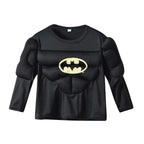 Spiderman Muscle Cosplay Suit Superhero Boys Girls Top Pants Cape Halloween