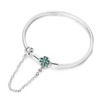 Original 925 Silver Bracelet Original Clover Heart Snake Chain Bracelets Fit Charms Beads Jewelry Gift Diy For Woman Wedding