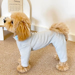 Solid Colour Dog Pajamas Cotton Puppy Bodysuit Base Layer Cat Jumpsuit
