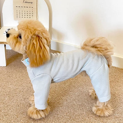 Solid Colour Dog Pajamas Cotton Puppy Bodysuit Base Layer Cat Jumpsuit