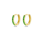 8mm Stainless Steel Minimal Hoop Earrings Zirconia Helix Tragus