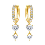 925 Sterling Silver Simple Diamond Shaped Ear Hook Hoop Earrings Jewellery