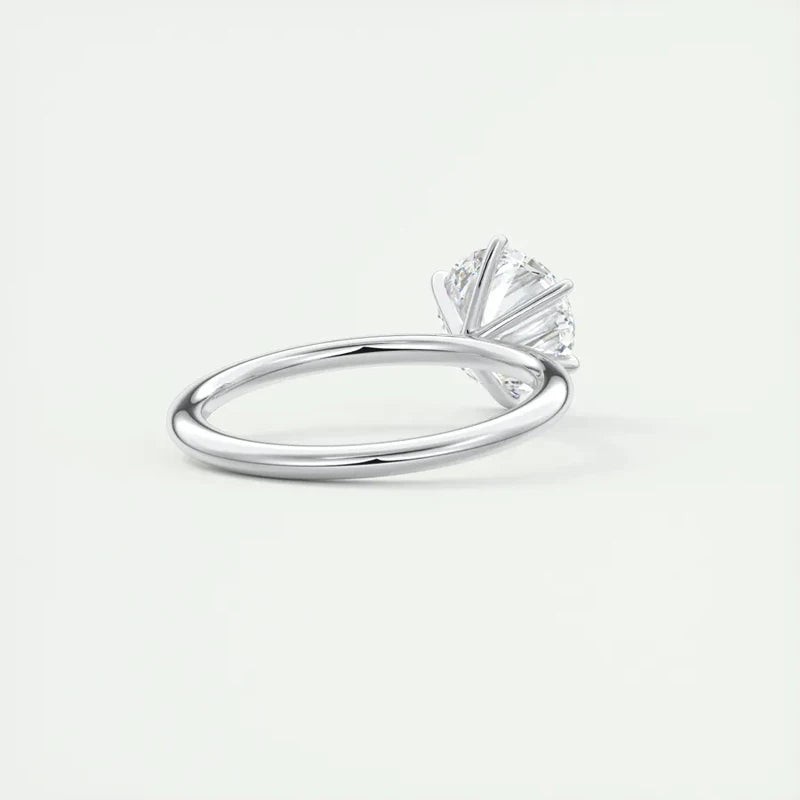 Round D Moissanite 925 Sterling Silver Ring Wedding Engagement Finger Rings