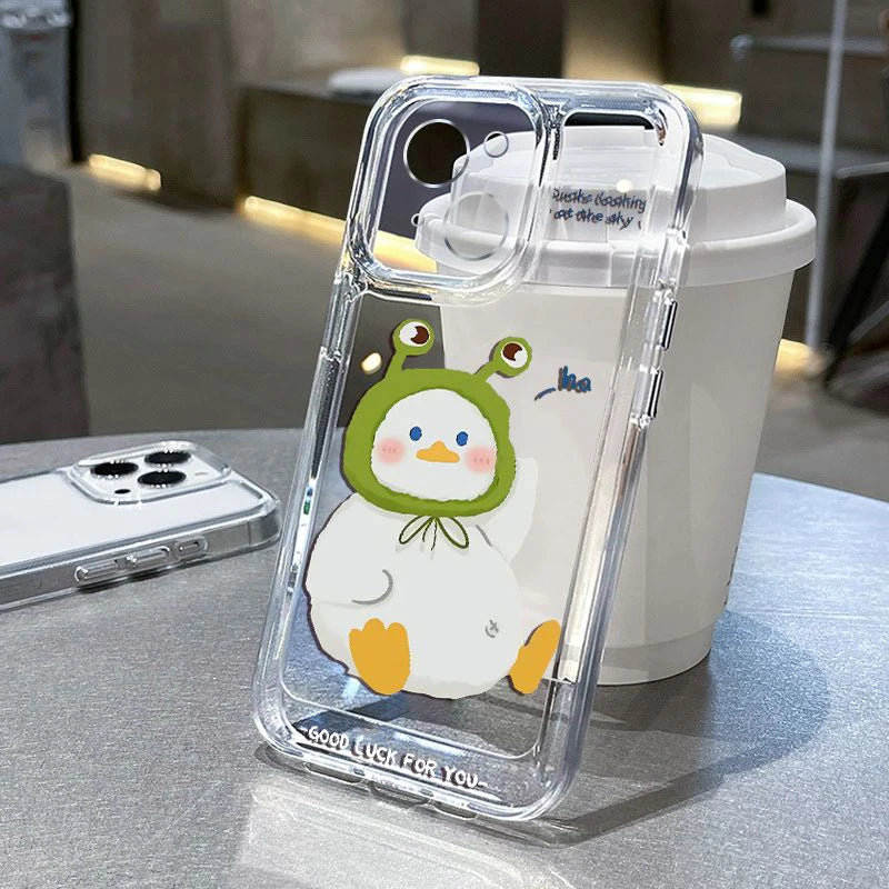 Cute Duck Case for Samsung Galaxy A15 A35 A55 A52 S24 S23 Ultra S22 S21 FE