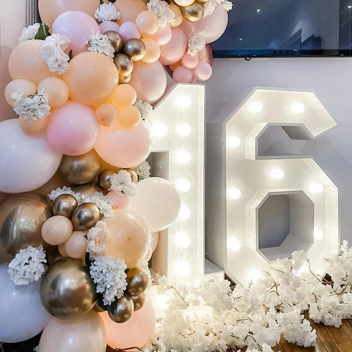 91.5cm Giant LED Light Birthday Number - 1st Birthday, Anniversary, Wedding Decor