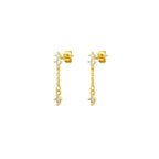 1 Pair Vintage Stainless Steel Chain Tassel Dangle Earrings Retro Punk