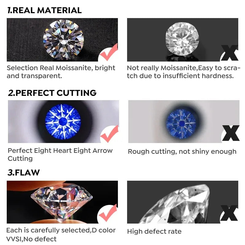 GRA 925 Sterling Silver Round Simple Real Moissanite Diamond Ring For Women Anniversary High Quality Fashion Fine Jewelry