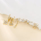 2PCS Gold Colour Star Dangle Earrings Luxury Star Pendientes y2k Jewelry