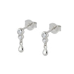 Vintage Stainless Steel Crystal Star Chain Hoop Earrings Trendy Punk