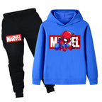 Boys Spiderman Print Fashion Suit Autumn Winter Children's Warm Tracksuit