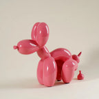 Funny Balloon Pooping Dog Sculptures Resin Pop Art Statue Bathroom Decoration Object