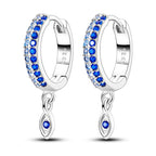 925 Sterling Silver Religious Demon Evil Eye Zircon Stud Earrings Gift