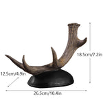 Resin Wine Rack Bottle Holder Deer Antler Decor Interior Bar Kitchen Shelf Tabletop Storage