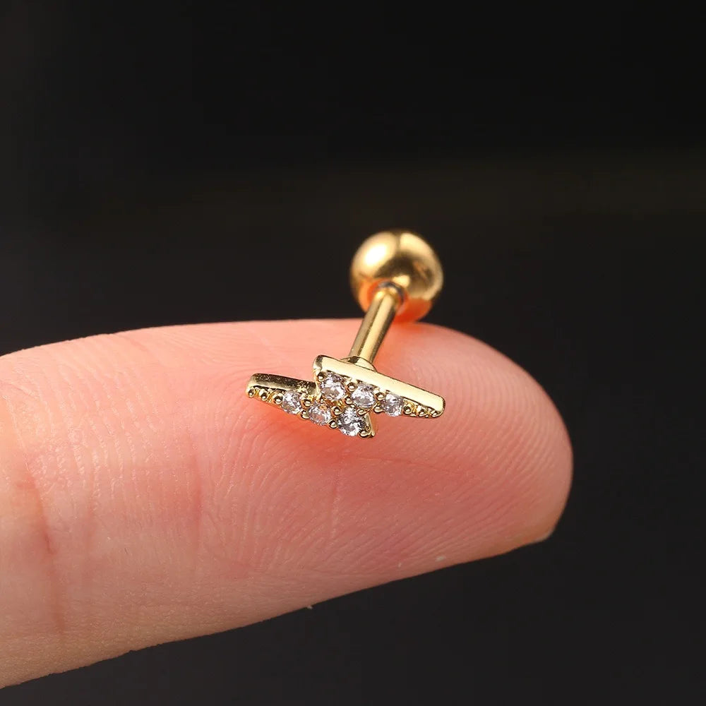 1PC 2023 Daith Ear Ring Piercing Star Eye Tragus Helix Septum Steel