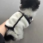 Maltese Plush Vest Winter Dog Clothes Warm Yorkshire Two-Legged Fleece Jacket Trendy Pet Apparel with Traction Buckle