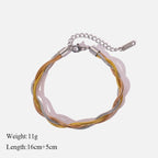 Gold Colour Stainless Steel Link Chain Bracelet Non-Fading Jewellery