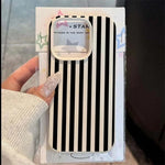 Minimalist Striped Case for iPhone 17 16 15 14 13 12 Pro Max Plus