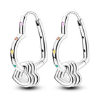 925 Sterling Silver Classic Multi Ring Drop Earrings Elegant Birthday Jewellery