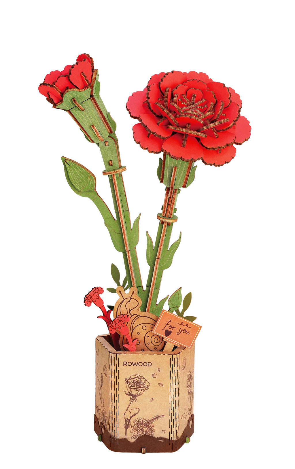 Robotime Rowood DIY Wooden Bouquet 3D Puzzle Valentine's Day Gift Ship from UK